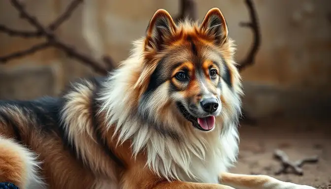 A cheerful long-haired Shepherd Dog with a big smile, embodying the question: "Is the Shepherd Dog the Right Dog for Me?